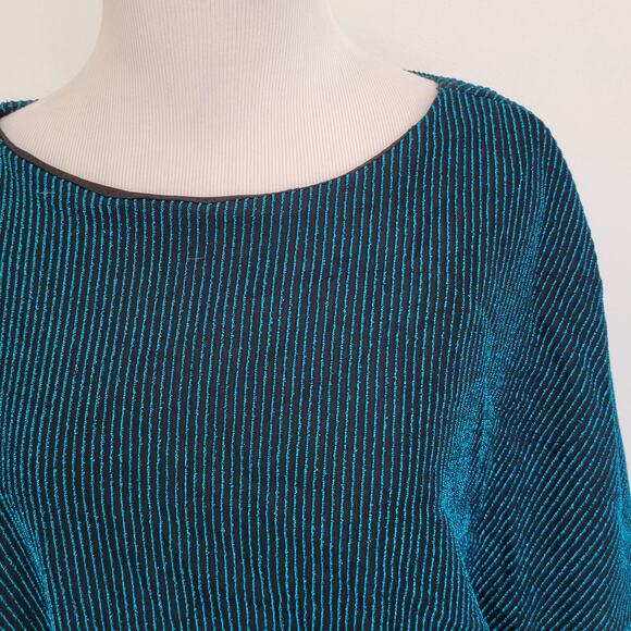 Jay Godfrey Kimono Sleeve Glam Dress Mini Blouson Blue Metallic Women 6 - Picture 5 of 12